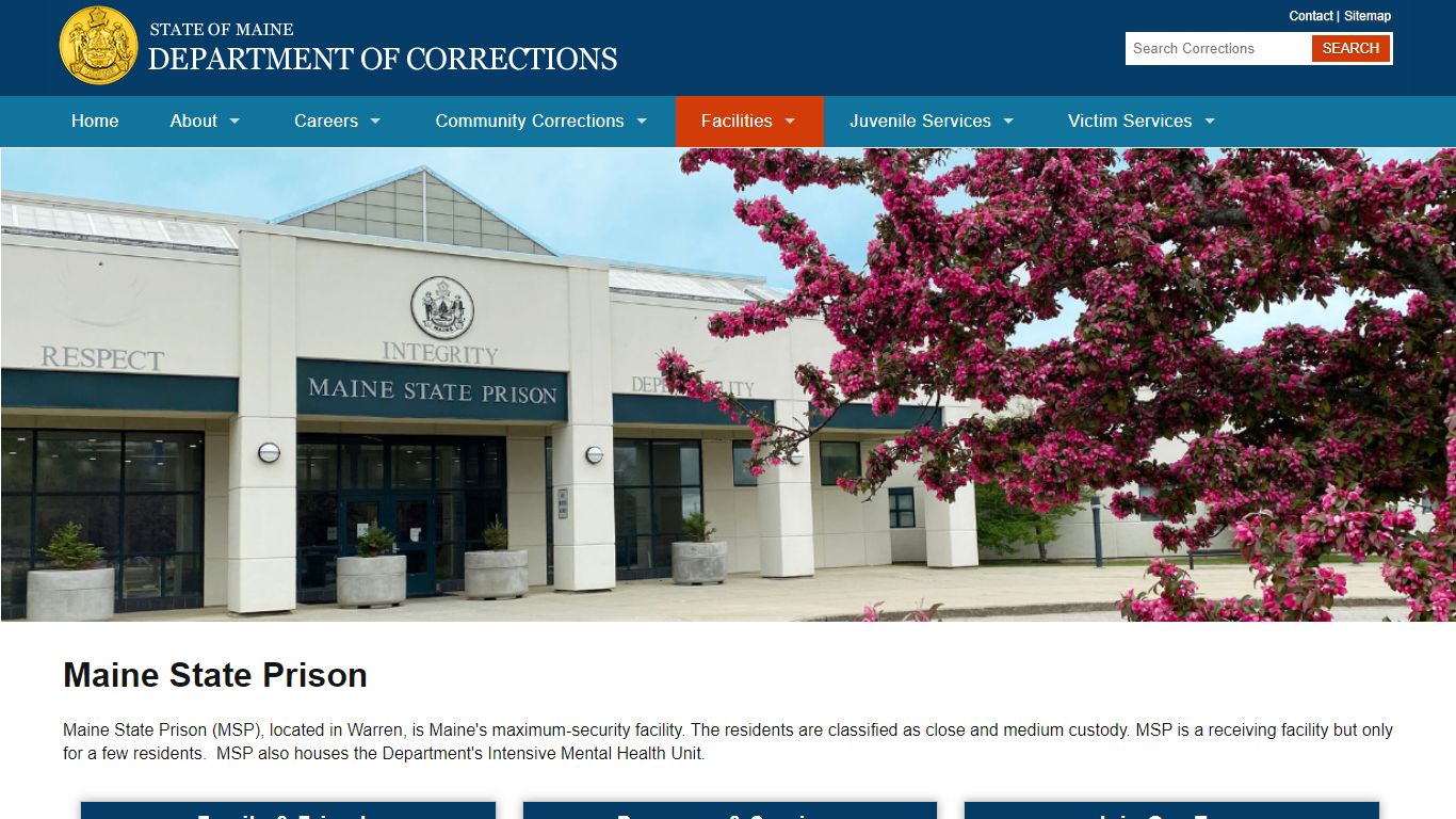 Maine State Prison | Department of Corrections